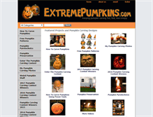 Tablet Screenshot of extremepumpkins.com